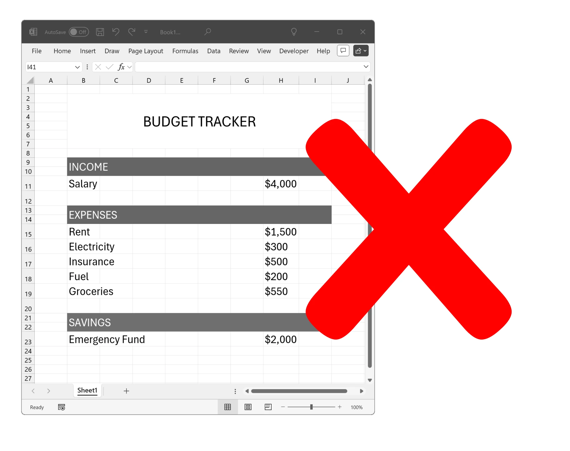Messy Spreadsheet